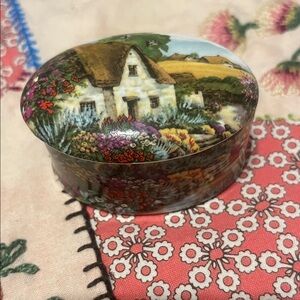 Charming Cottage Scene Decorative Box